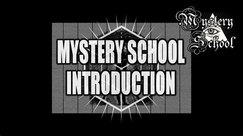 Mystery School Introduction Youtube