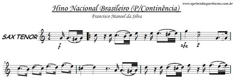 Hino Nacional Brasileiro Partitura Sax Tenor O Primo Das Partituras