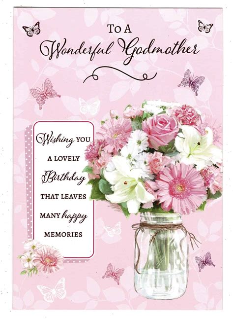Godmother Birthday Card To A Wonderful Godmother On Your Birthday