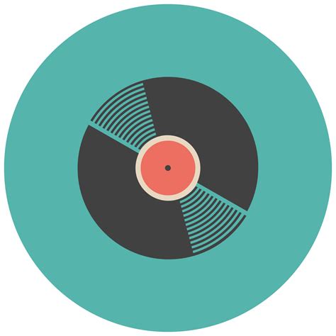 Music Flat Icon Vinyl Record 1206478 Png