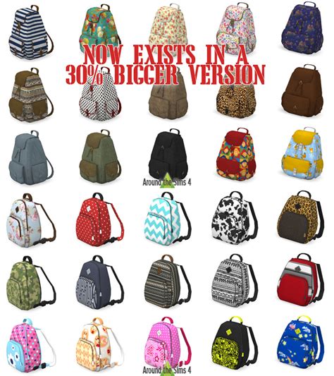 Sims 4 Ccs The Best Decorative Backpacks By Sandy Around The Sims