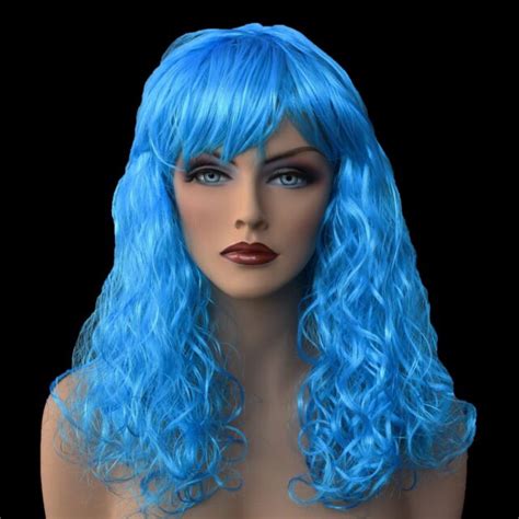 Turquoise Mermaid Wig With Shells For Sea Fairytale Fancy Dress