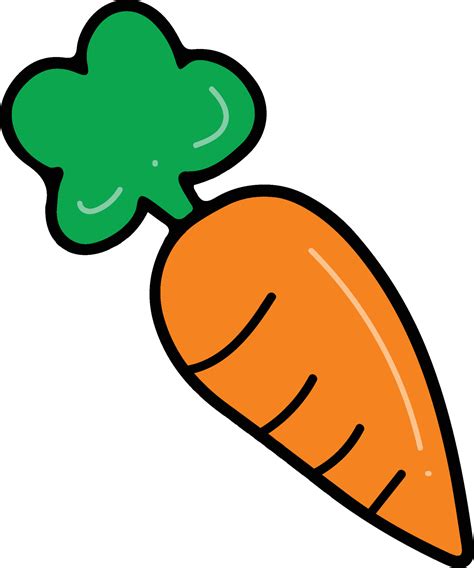 Carrot Drawing Isolated 22419756 Vector Art At Vecteezy