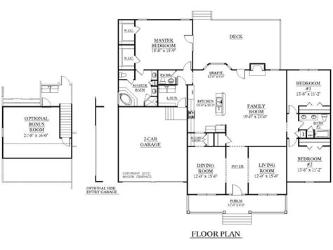 Colonial house plan 24966 | total living area: 2500 Sq Ft Ranch Home Plans | plougonver.com
