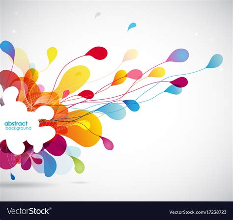 Abstract Colored Flower Background With Shapes Vector Image