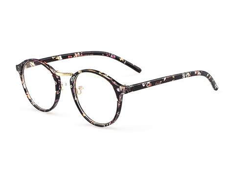 pink floral prescription glasses frame black floral eyewear for women women spectacles frame for