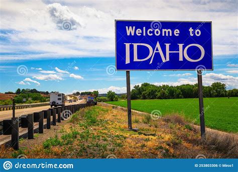 Welcome To Idaho State Sign Stock Photo Image Of Billboard Idaho