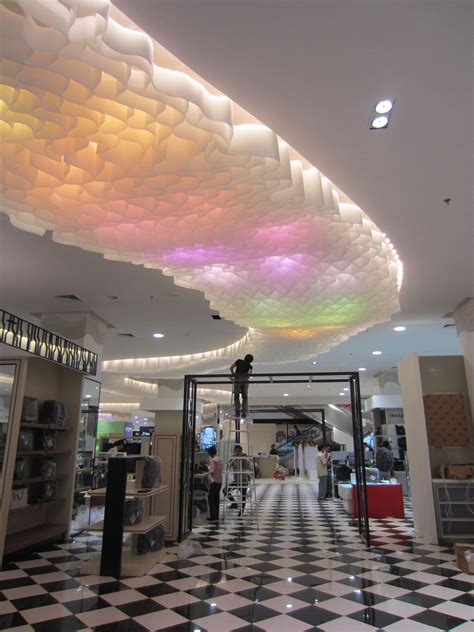 Honeycomb ceilings, wallpaper and tile. Procedes Chenel International - Honeycomb paper ceiling is ...