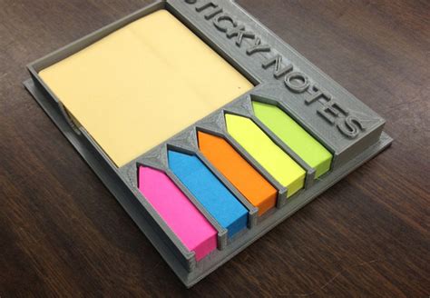 Sticky notes staples 100 sticky notes and pen small holder booklet. This Just In: A 3D-Printed Sticky Note Holder! - 3D ...