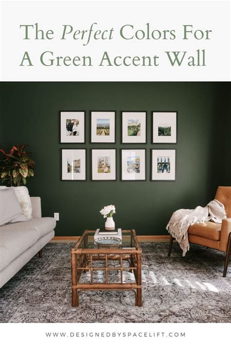 Green Accent Walls Dark Green Living Room Green Walls Living Room