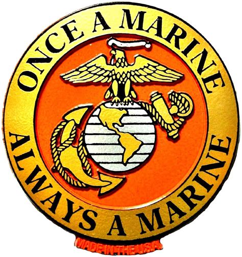 Once A Marine Always A Marine United States Marine Corps Fridge Magnet