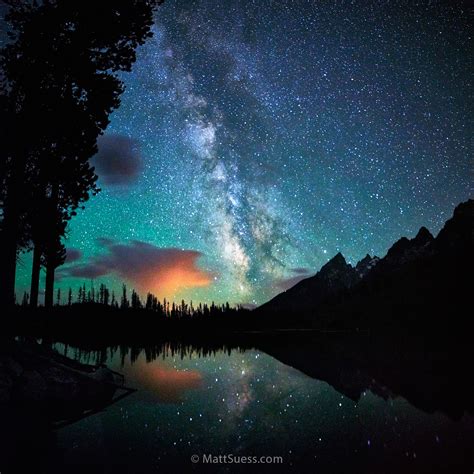 String Lake Milky Way At Grand Teton National Park Matt