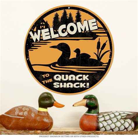 Welcome To The Quack Shack Duck Sign Duck Hunting Decor Hunting