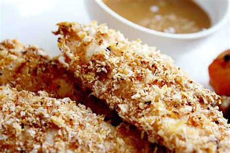 For this chicken breast recipe, i mix up a traditional southern fried chicken by adding panko bread crumbs! Baked Panko Crusted Chicken Strips with Apricot Dijon Mustard Dip • Steele House Kitchen