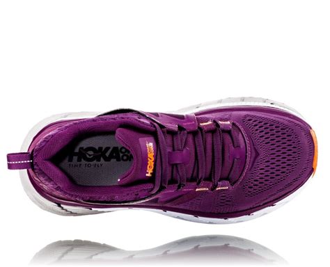 Hoka One One Stability Running Shoes Purple Light Gold Womens Hoka