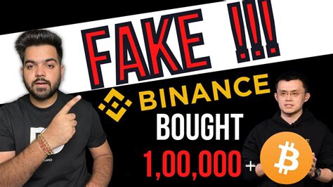 Fake Binance Bought 100000 Bitcoins In Dip Youtube