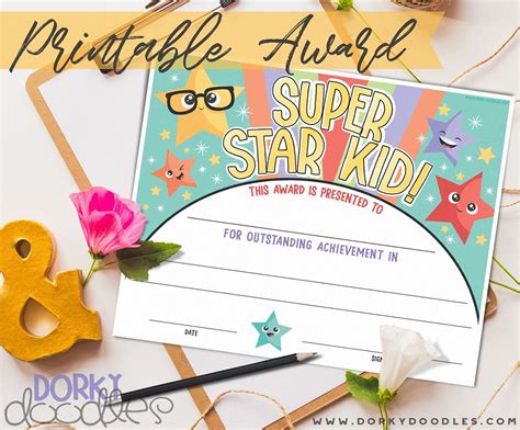 Printable Award Certificate For Kids Kids Awards Award Certificate Kids