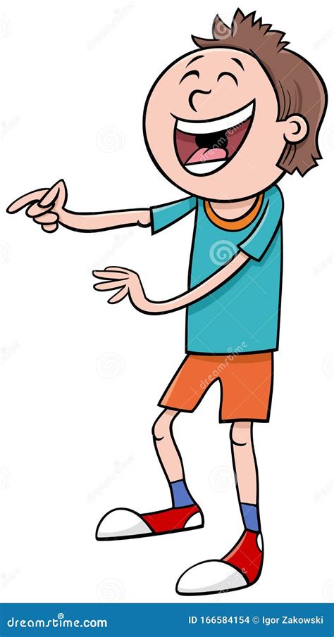 Laughing Boy Character Cartoon Illustration Stock Vector Illustration
