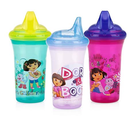Nuby 3 Piece No Spill Easy Sippy Cups With Dual Flo Valve