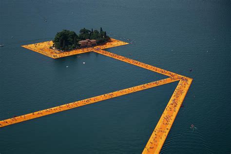 Giant Floating Art Lets People Walk On Water Across An Italian Lake