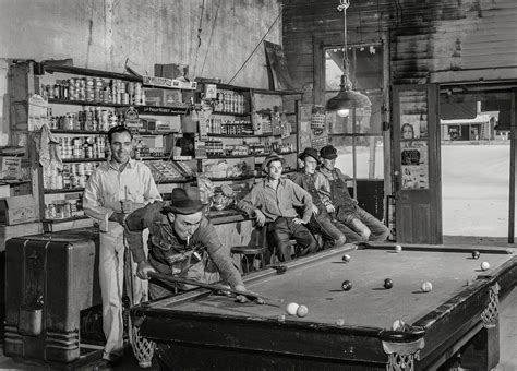 A Game Of Pool In The General Store Franklin Heard