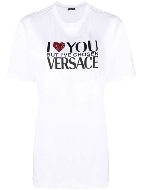 Versace Slogan Print T Shirt Farfetch