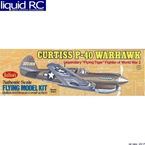 Guillows Curtiss P 40 Warhawk Balsa Wood Model Airplane Kit Wwii Plane