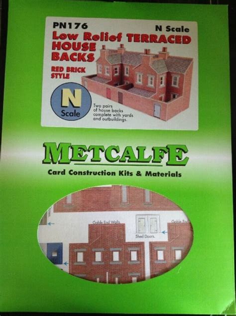 Metcalfe Kit Pn176 Low Relief Terraced House Backs Red Brick Style N