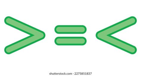 Less Than Greater Than Equal Symbol Stock Vector Royalty Free