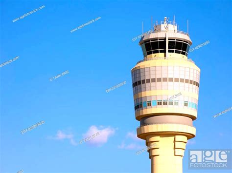 Air Traffic Control Tower At Atlanta Hartsfield Jackson Airport Stock