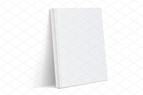 Realistic White Blank Book Cover Blank Book Cover Blank Book Book Cover