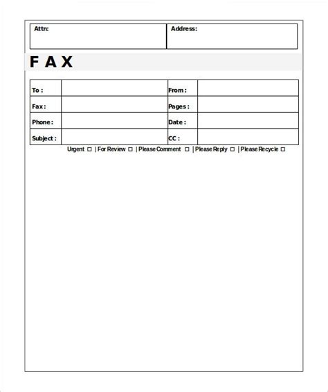 Fax Cover Sheet Template Free Premium Templates
