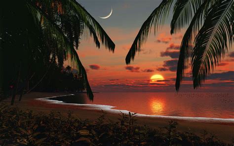 Tropical Beach Sunset Hd Wallpapers Top Free Tropical Beach Sunset Hd