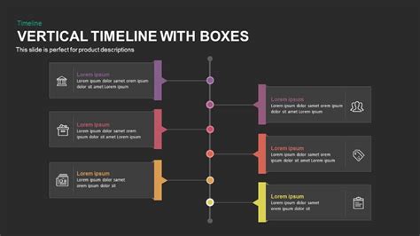Vertical Timeline Powerpoint Template And Keynote With Boxes Vertical