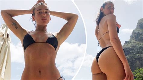 Dua Lipa Dons Black Bikini In St Lucia With Anwar Hadid