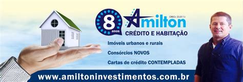 Amilton Investimentos Cartas de Crédito contempladas para aquisição de imóveis e veículos