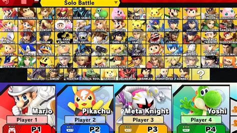 Super Smash Bros Ultimate All Characters Alternate Costumes