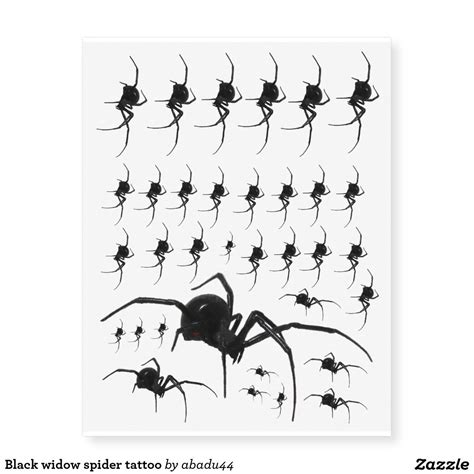 Black Widow Spider Tattoo By Claudia Schleckle On White Paper With
