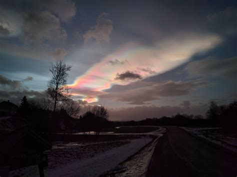 Sky Polar Stratospheric Clouds In Norway Natural Phenomena