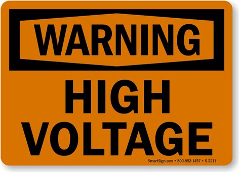 High Voltage Signs Danger High Voltage Signs