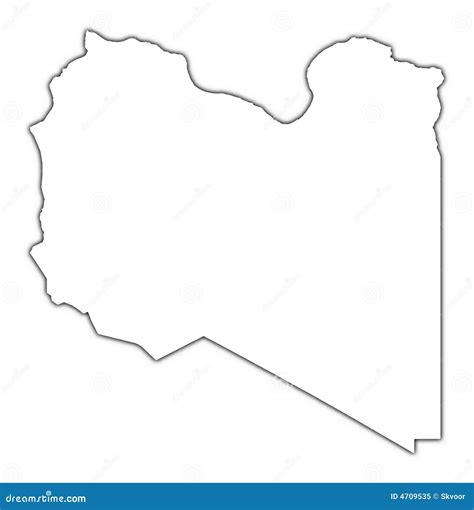 Libya Outline Map Stock Illustration Illustration Of National 4709535