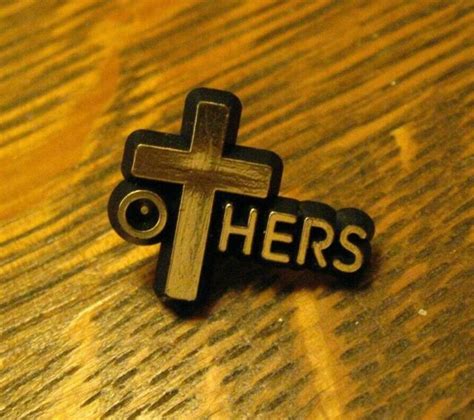 Holy Cross Others Lapel Pin Vintage Christian Religious Spiritual