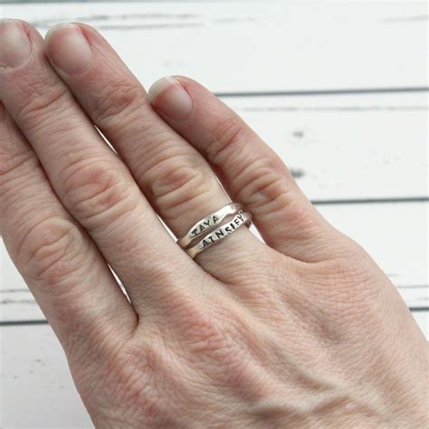 Personalized Ring Sterling Silver Name Ring Freeform Colleen Ring