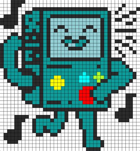 Adventure Time Bmo Pixel Art Perler Bead Art Pixel Art Pixel Art Design