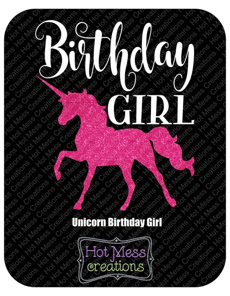 Download Birthday Girl SVG DXF PNG - Unicorn Birthday Girl Shirt Design - Digital Download (With images ...