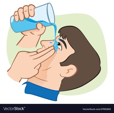 First Aid Flush Eyes With Water Royalty Free Vector Image