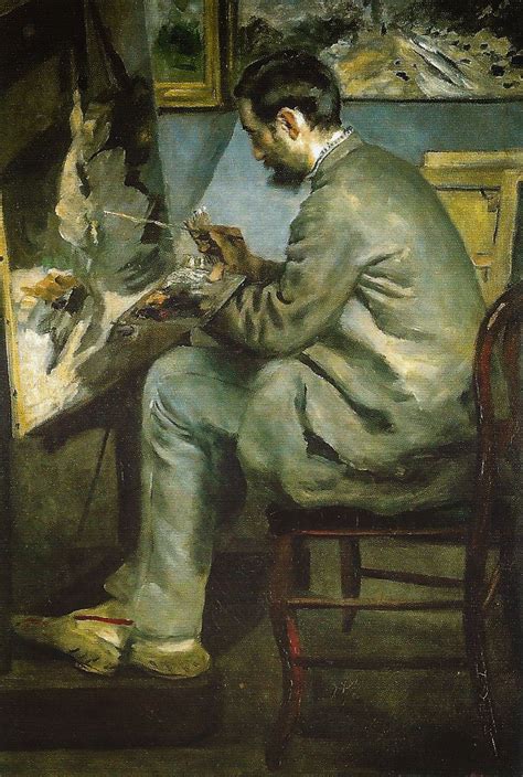 Pierre Auguste Renoir Frederic Bazille At His Easel 1867 Musee D