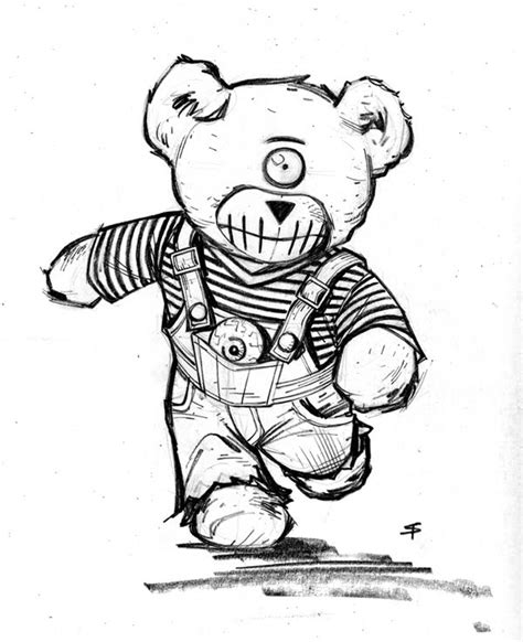 Creepy Teddy Bear Drawing At Explore Collection Of