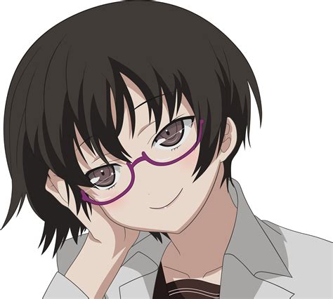 brown hair anime girl glasses anime wallpaper hd