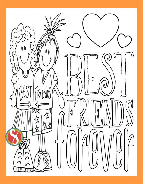 Free Printable Best Friends Coloring Pages